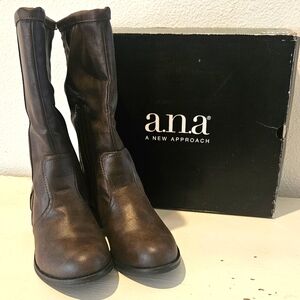 NWT's! - A.N.A. - Brown Ana Davidson Calf Height Boots - Dk. Brown - Size 7.5